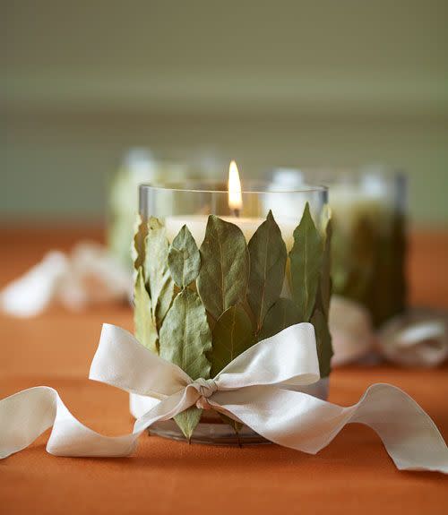 Bay Leaf Votive Centerpiece