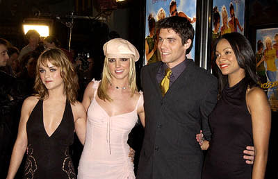 Taryn Manning , Britney Spears , Anson Mount and Zoe Saldana at the Hollywood premiere for Paramount's Crossroads