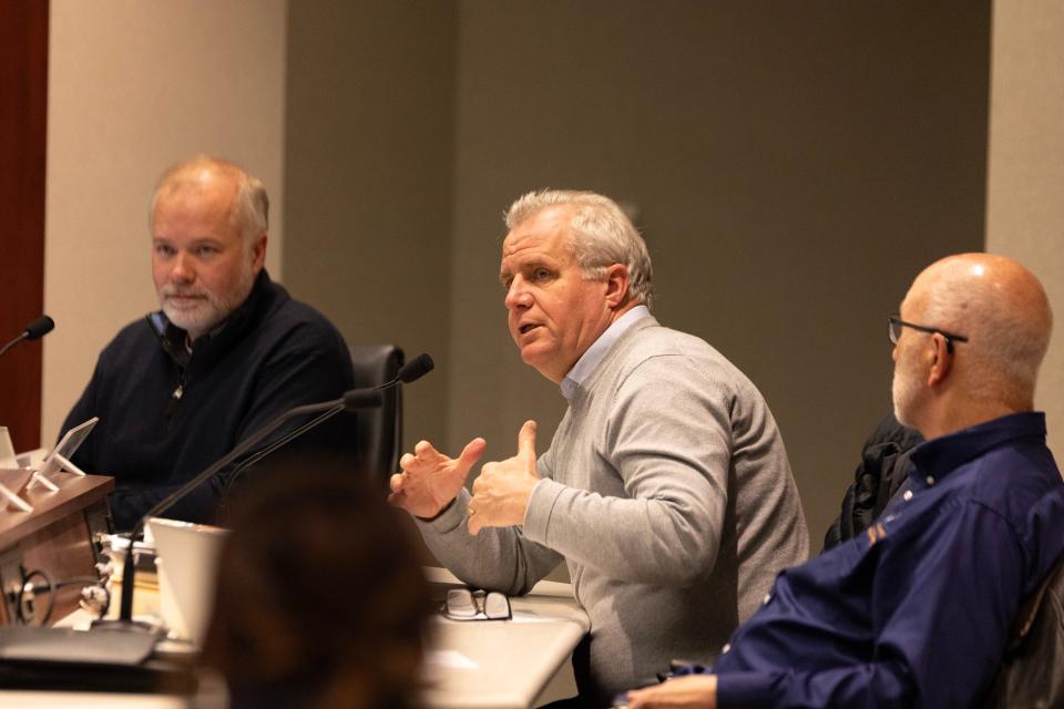 Ottawa County Commissioner Doug Zylstra speaks during a Jan. 23, 2024, meeting. Zylstra was one of four commissioners to vote for Karen Karasinski as interim county administrator Tuesday, March 12.