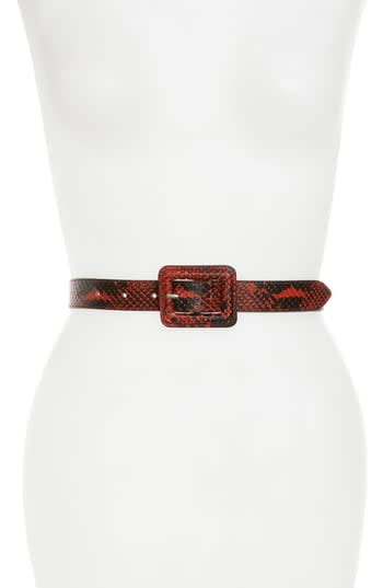 Mini Ana Python Embossed Belt