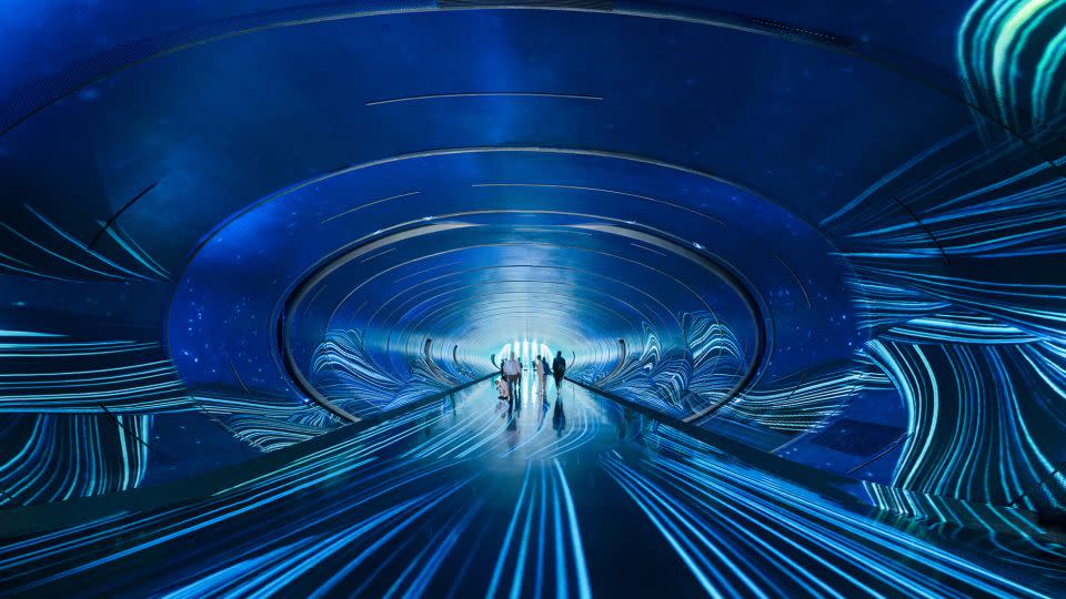 "The Time Tunnel" is a multimedia corridor connecting different areas of the museum. - Arch-Exist