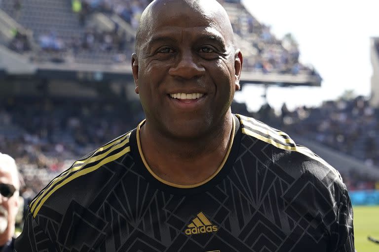 Magic Johnson, con la camiseta de Los Angeles FC, su equipo en la MLS