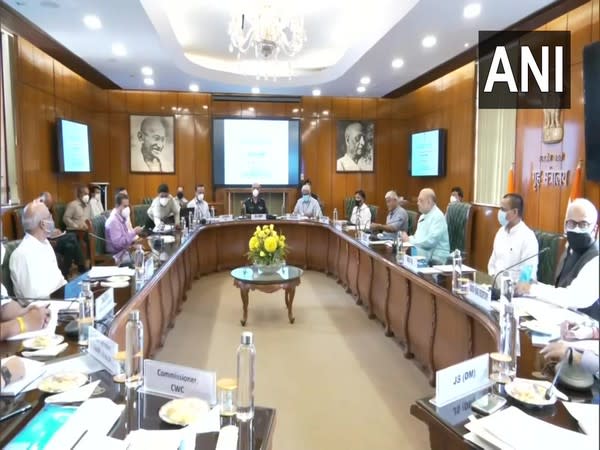 Union Home Minister Amit Shah on Tuesday chaired a meeting to review preparation for the monsoon and flood situation in the country.