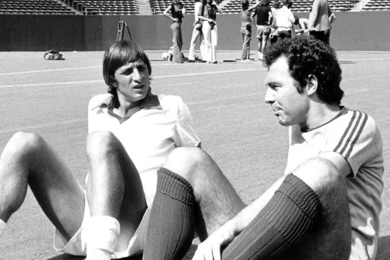 Cruyff y Franz Beckenbauer