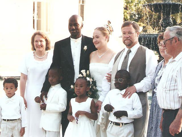 Dolezel Family/Splash News Rachel Dolezal with her husband and family, including her parents Ruthanne and Larry, as well as her four younger siblings.