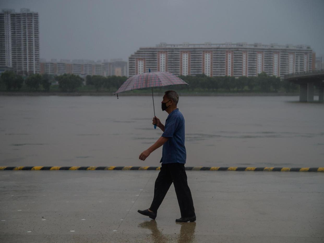 North Korea, where there have been no officially confirmed coronavirus cases to date, has recently been hit by heavy rain and some flash flooding: KIM WON JIN/AFP via Getty Images