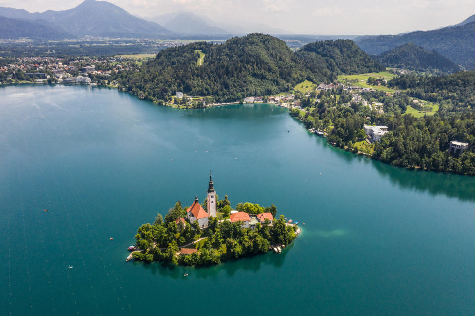 Lake Bled in Slovenia.