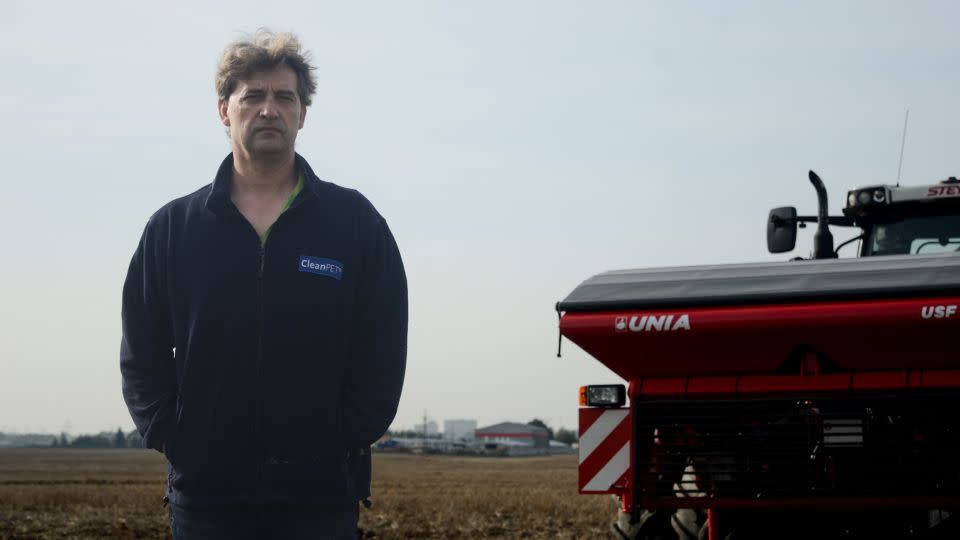 The war has damaged the livelihoods of Polish farmers like Adam Zaleski. - Rob Picheta/CNN