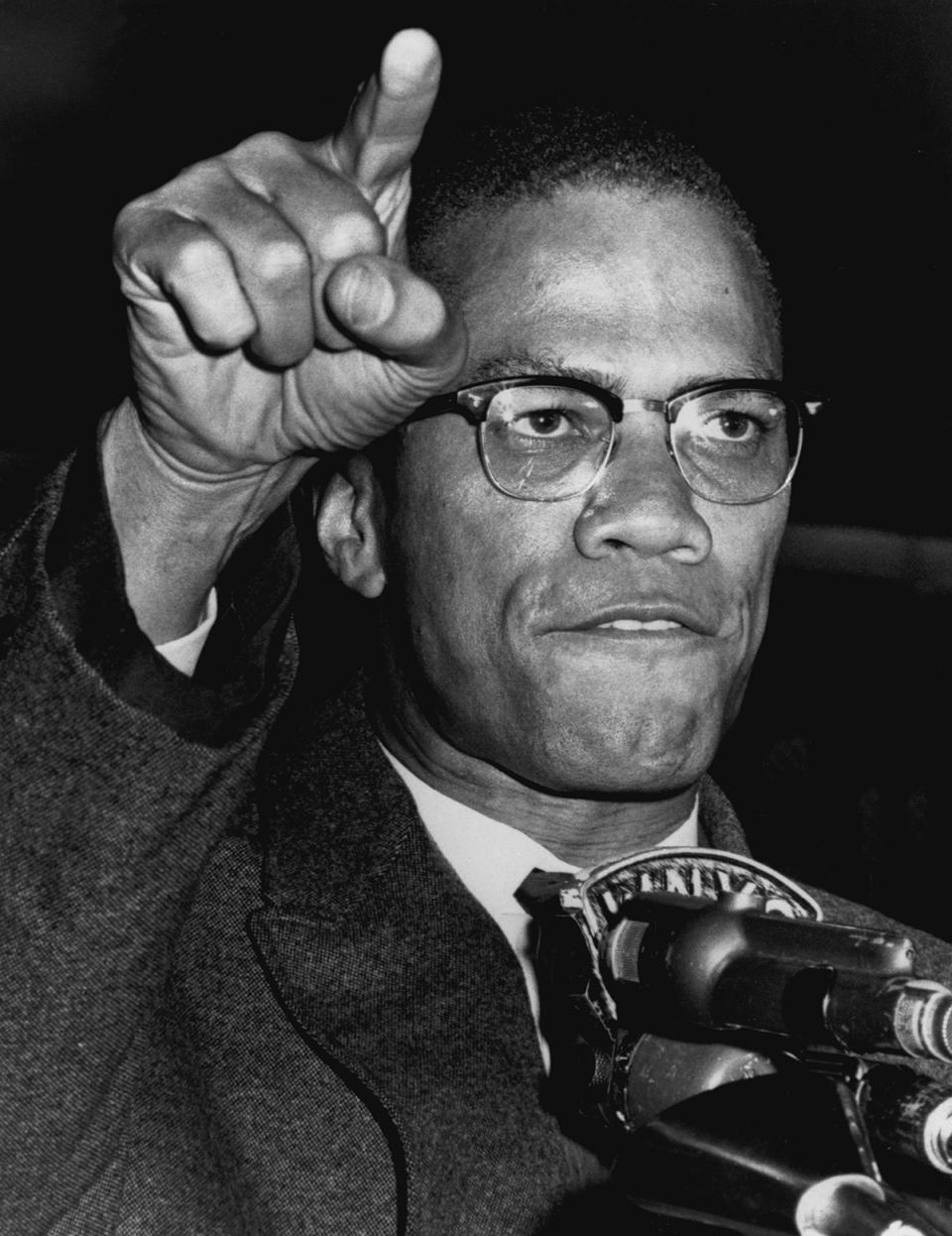 Malcolm X at a Harlem Civil Rights Rally