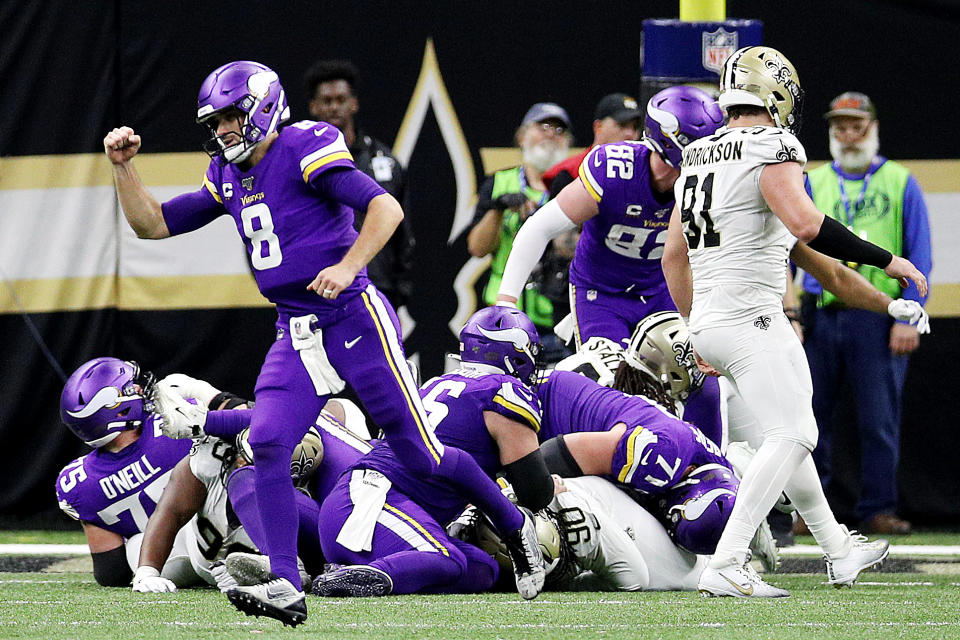 Kirk Cousins had one of the biggest moments of his career at New Orleans. (Photo by Chris Graythen/Getty Images)