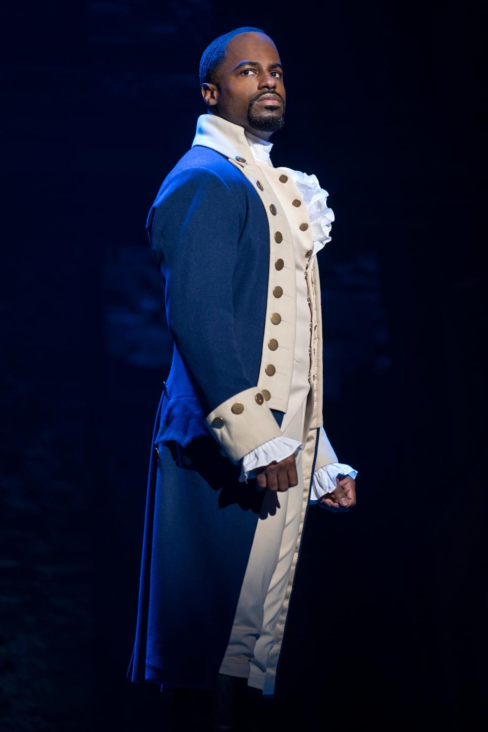 Jared Dixon as Aaron Burr in "Hamilton."