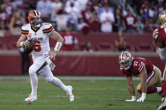 Santa Clara, CA. 7th Oct, 2019. Cleveland Browns running back Nick