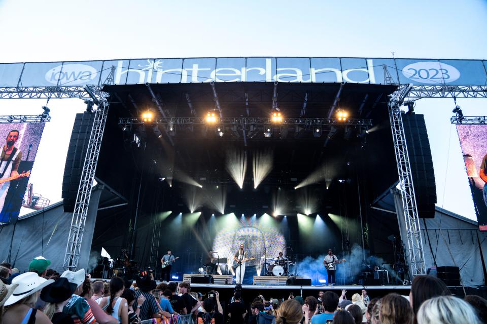 Noah Kahan performs during day two of Hinterland last August in St. Charles.