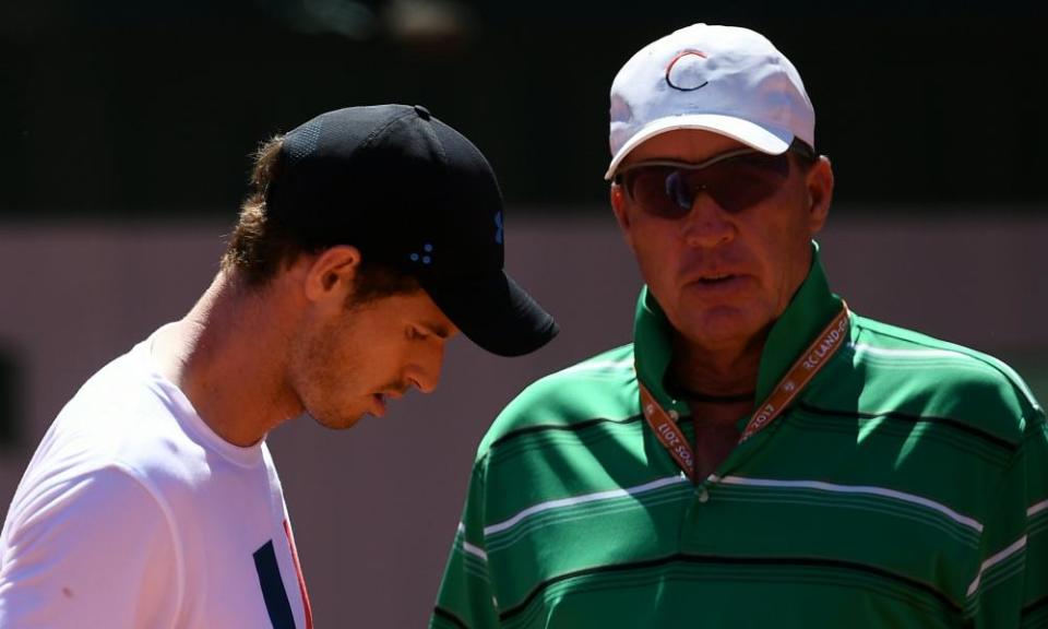 Andy Murray and his coach, Ivan Lendl, preparing for the French Open.