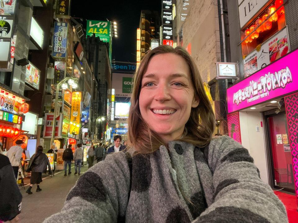 The author in Tokyo's Shinjuku neighborhood.