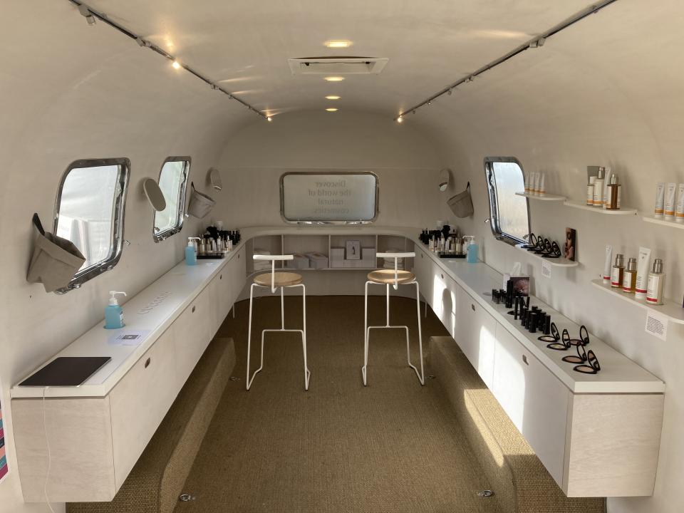 Inside Dr. Hauschka’s vintage Airstream trailer. - Credit: Courtesy of Dr. Hauschka