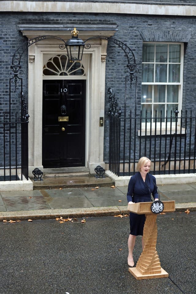 New Prime Minister Liz Truss outside 10 Downing Street