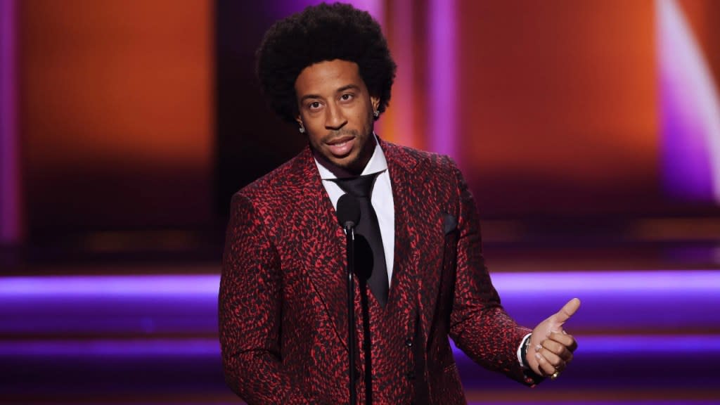 Rapper-actor Ludacris is developing a half-hour series for BET+ with producers Malcolm D. Lee and Larry Wilmore. Above, he speaks at the Grammy Awards in 2022. (Photo: Rich Fury/Getty Images for the Recording Academy)