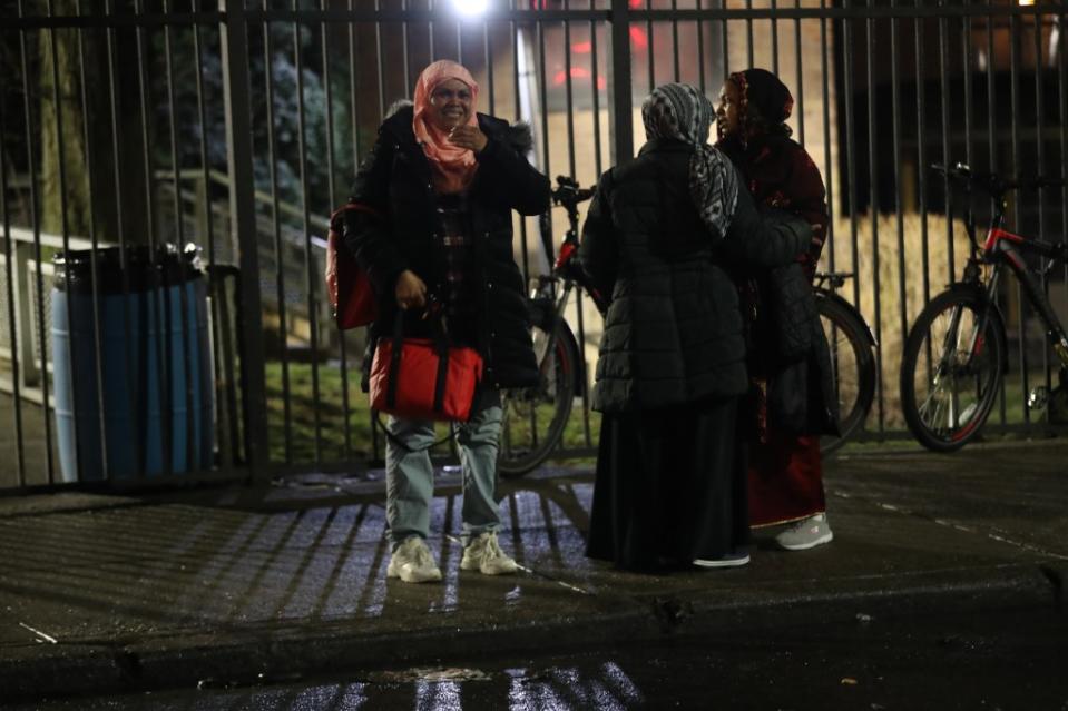 Onlookers at the scene following the deadly shooting on Wednesday. William C Lopez/New York Post