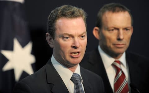 Christopher Pyne, Australia's defence minister, is due to visit Beijing as fears grow over an Australian citizen reported missing - Credit: &nbsp;WILLIAM WEST,/&nbsp;AFP