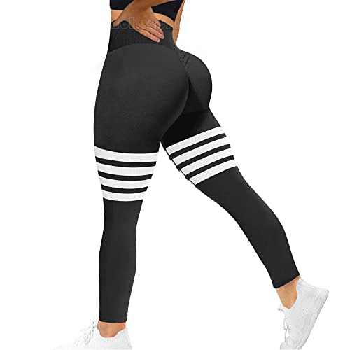 CHRLEISURE Flare Yoga Pants Butt Lift Scrunch Workout Leggings