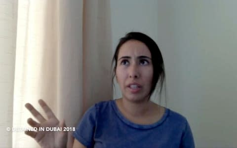 Sheikha Latifa bint Mohammed Al Maktou posted a video saying she was fleeing her father  - Credit: Detained in Dubai