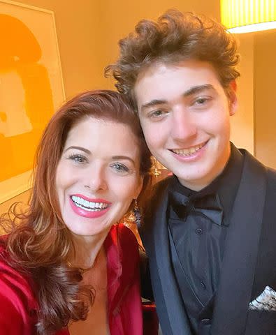 Debra Messing/Instagram Debra Messing with son Roman Walker Zelman