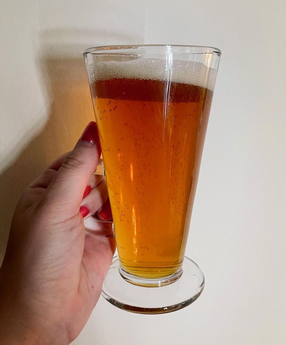 A glass of the ale