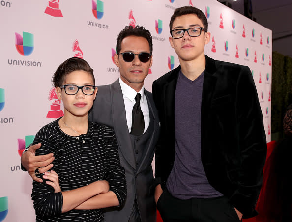 Marc Anthony y sus hijos