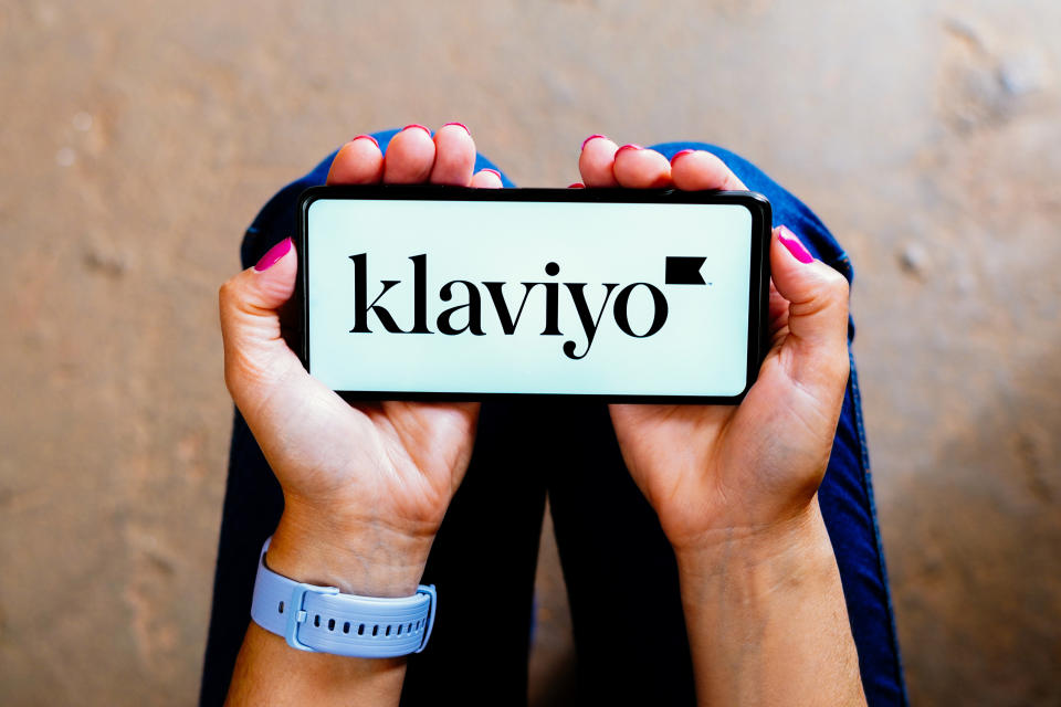 BRAZIL - 2023/08/29: In this photo illustration, the Klaviyo logo seen displayed on a smartphone. (Photo Illustration by Rafael Henrique/SOPA Images/LightRocket via Getty Images)