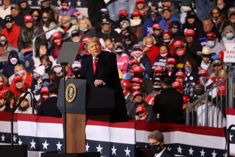 U.S. President Trump holds a campaign rally in Johnstown, Pennsylvania