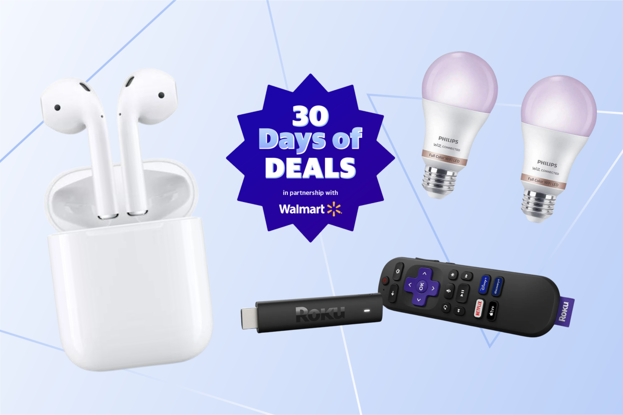 earbuds, lightbulbs, Roku