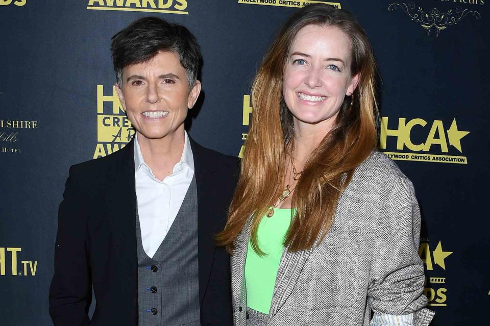 <p>Steve Granitz/FilmMagic</p> Stephanie Allynne and Tig Notaro arrive at the Hollywood Critics Association