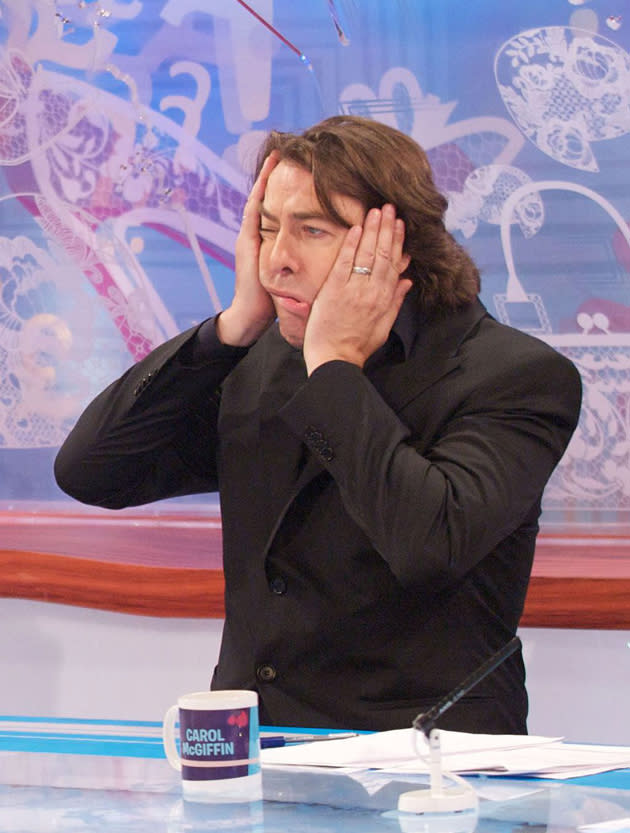 Jonathon Ross tried out a new look on Loose Women – leave your face alone, Wossy, the wind might change!