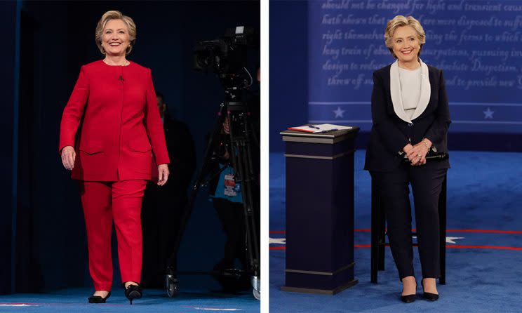 Hillary Clinton debate Suits