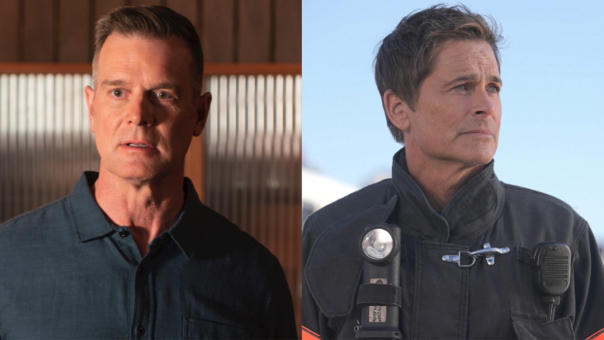  Peter Krause in 9-1-1 Season 7 and Rob Lowe in 9-1-1: Lone Star Season 4. 