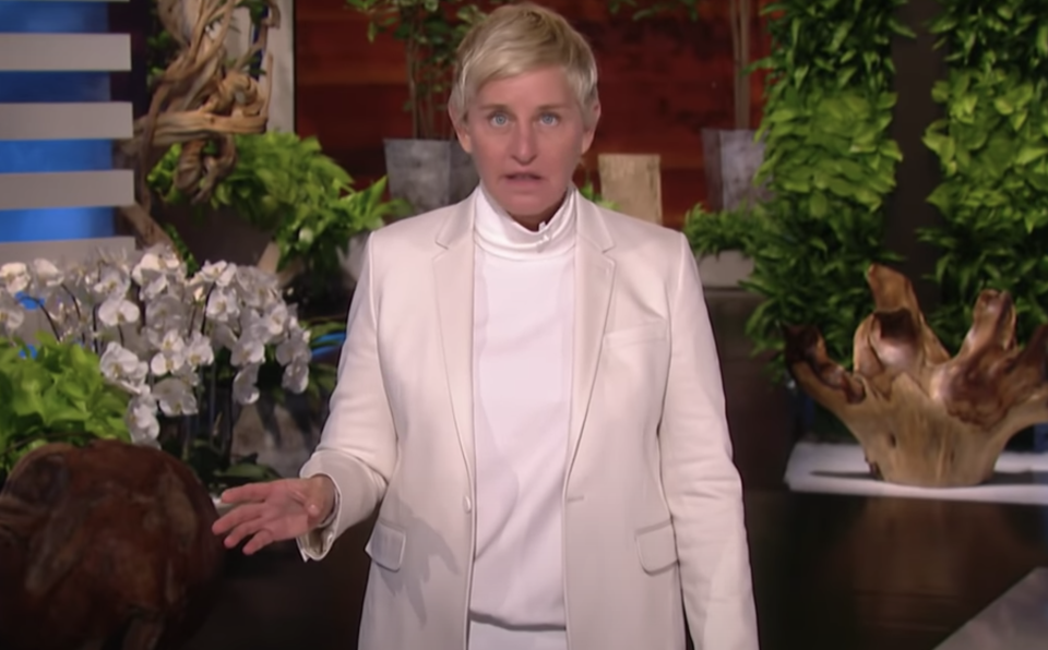 Ellen said she took the toxic workplace allegations "very seriously" adding, "I want to say I’m so sorry to the people who were affected." Photo: YouTube