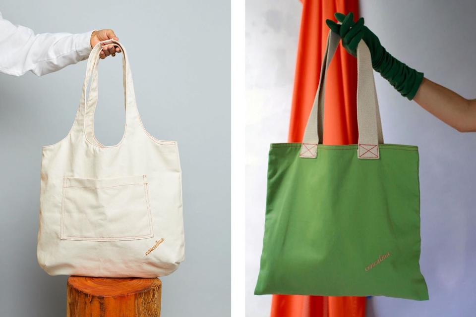 Two canvas tote bags