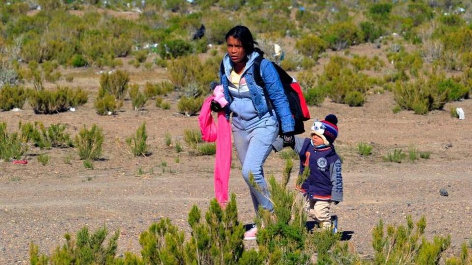 Migrante en Colchane, Chile