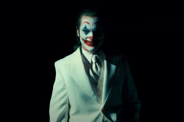 <p>Warner Bros.</p> Joaquin Phoenix as Joker in 'Joker: Folie à Deux'