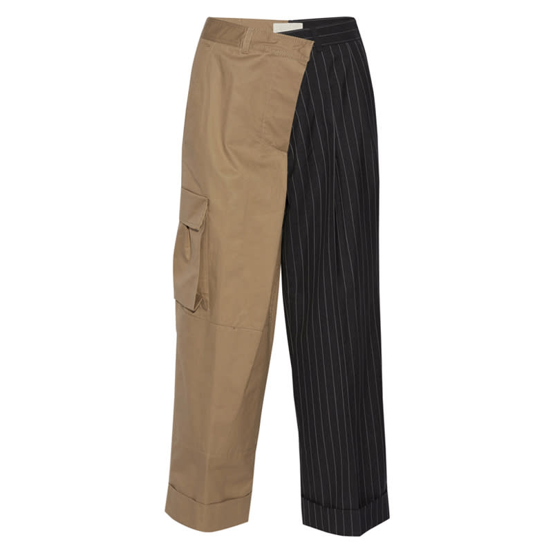 <a rel="nofollow noopener" href="http://rstyle.me/~9WWAf" target="_blank" data-ylk="slk:Paneled Cotton-Twill And Pinstriped Wool Wide-Leg Pants, Monse, $1290;elm:context_link;itc:0;sec:content-canvas" class="link ">Paneled Cotton-Twill And Pinstriped Wool Wide-Leg Pants, Monse, $1290</a>