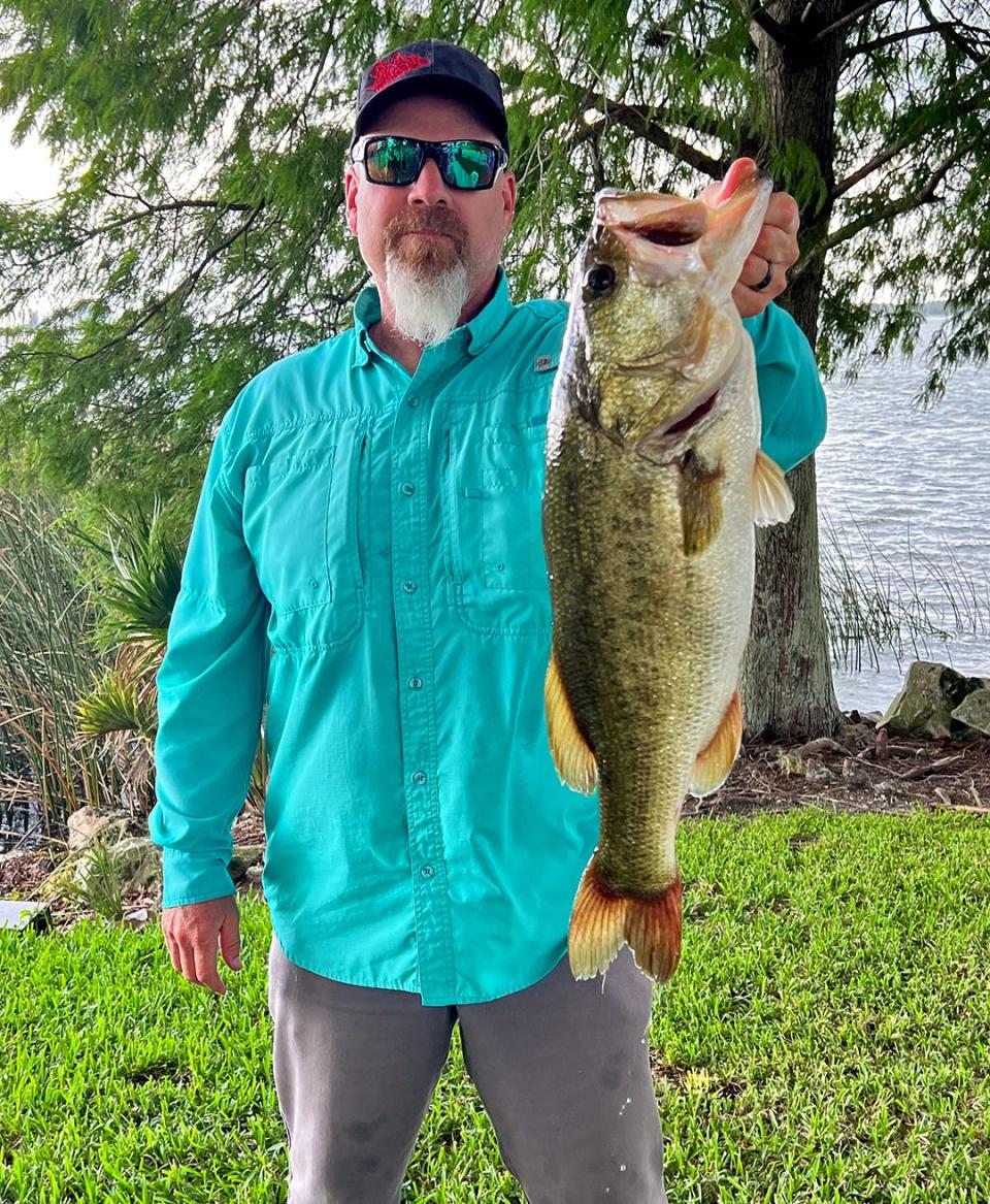 Keith Katrien had big bass with an 8.55 pounder during the Bass Bandits of Brandon tournament July 23 at Lake Parker. 