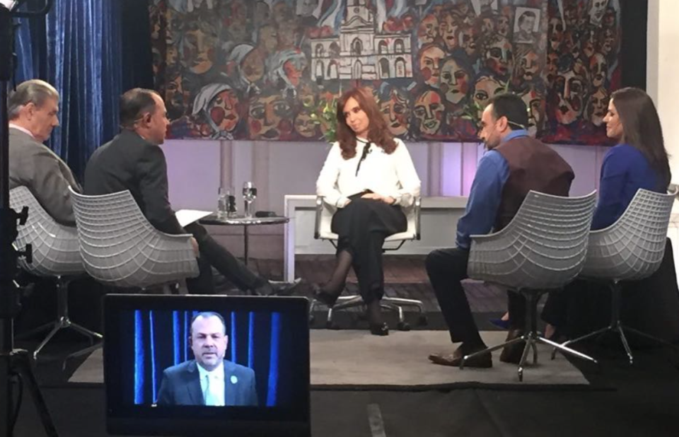 Cristina Kirchner durante su entrevista en C5N en mayo de este año. Foto: Instagram/cristinafkirchner