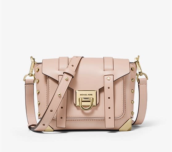 Manhattan Small Leather Crossbody Bag. Image via Michael Kors.