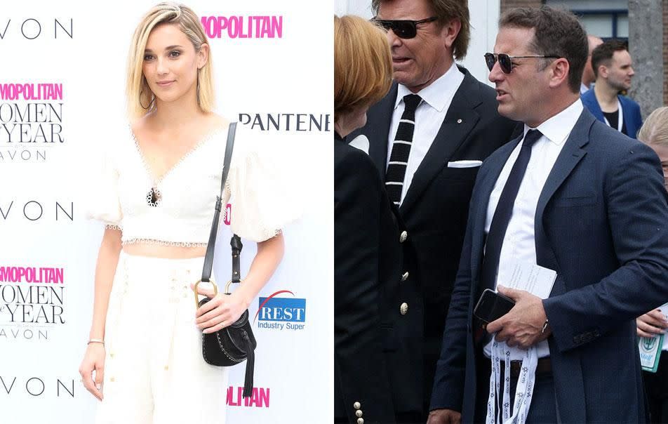 On Thursday Jasmine Yarbrough attended the Cosmopolitan Woman of the Year awards while Karl Stefanovic was at the Sony Wharf4Ward event. Source: Media Mode (L) and Matrix (R)