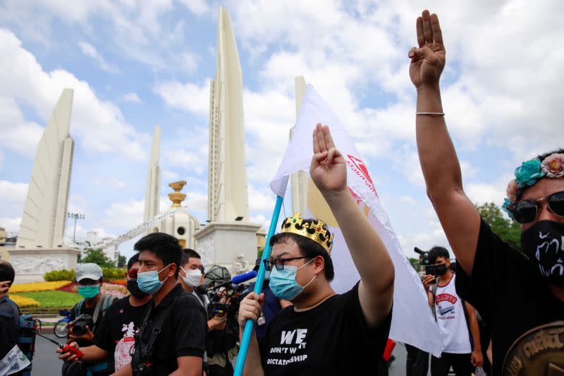 Protests in Bangkok to mark the 89th anniversary of the abolition of absolute monarchy