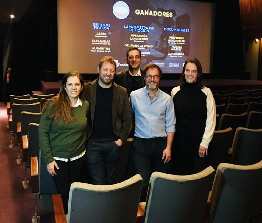 Loli Miraglia (BACA), Agustín Sacanell (BACA), Nicolás Gil Lavedra (Presidente del Consejo de Participación Cultural, GCBA), Enrique Avogadro (Ministro de Cultura, GCBA) y Clarice Bentolila (Fundación Itaú).