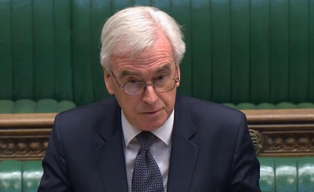 Shadow Chancellor John McDonnell speaking in the House of Commons in Westminster, London. (Photo by House of Commons/PA Images via Getty Images)