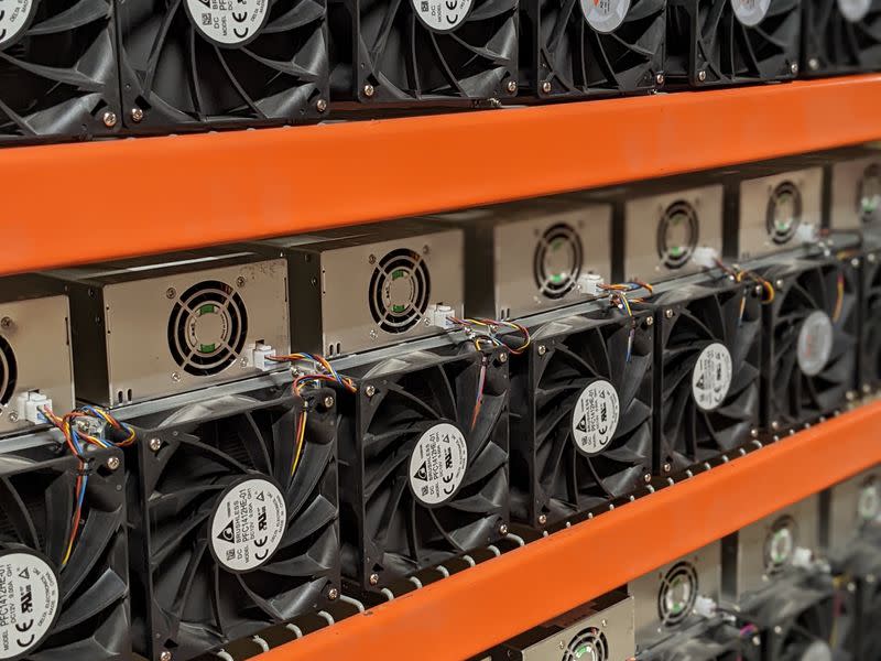 Miners at Bitfarms' Quebec facility