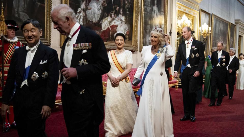 Emperor Naruhito, King Charles III, Empress Masako and Queen Camilla